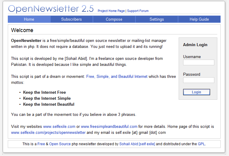 newsletter - Script php newsletter