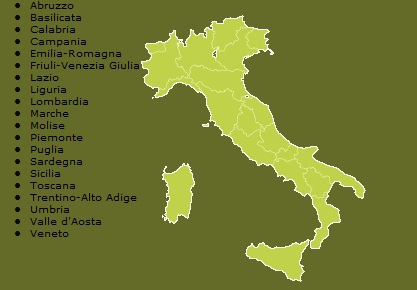 Mappa dell'italia cliccabile