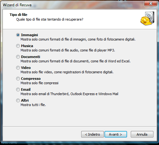recuva download - Recuperare i file cancellati per errore