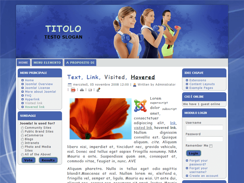 template preview - Template palestra joomla 1.6