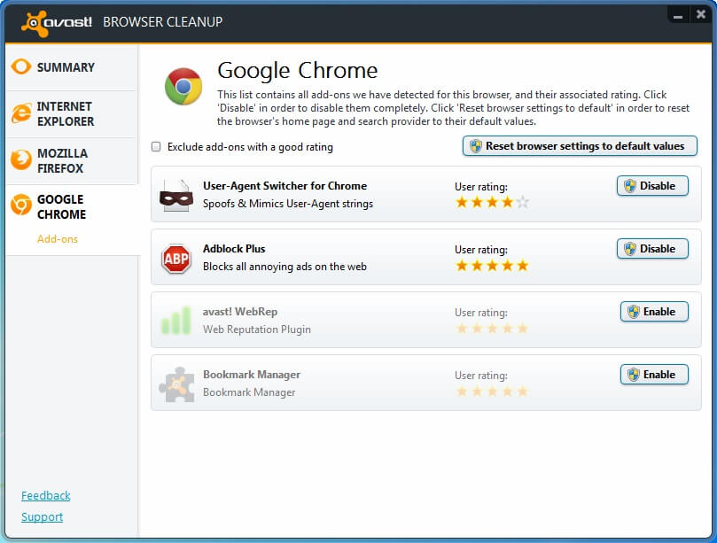 avast browser - Antivirus per il Browser